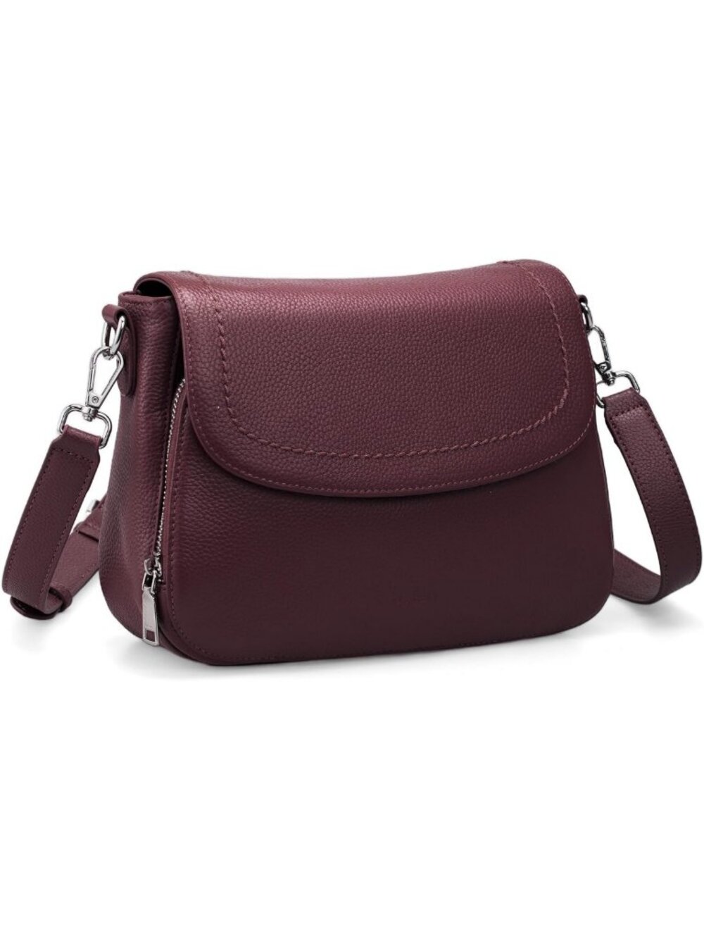 Genuine Leather Medium Crossbody Bag for Women - Stylish Saddle Purse Handbag